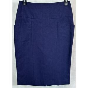 Wallis Evera Navy Hemp Lyocell Pencil Skirt Women’s Size 8 Made in Canada